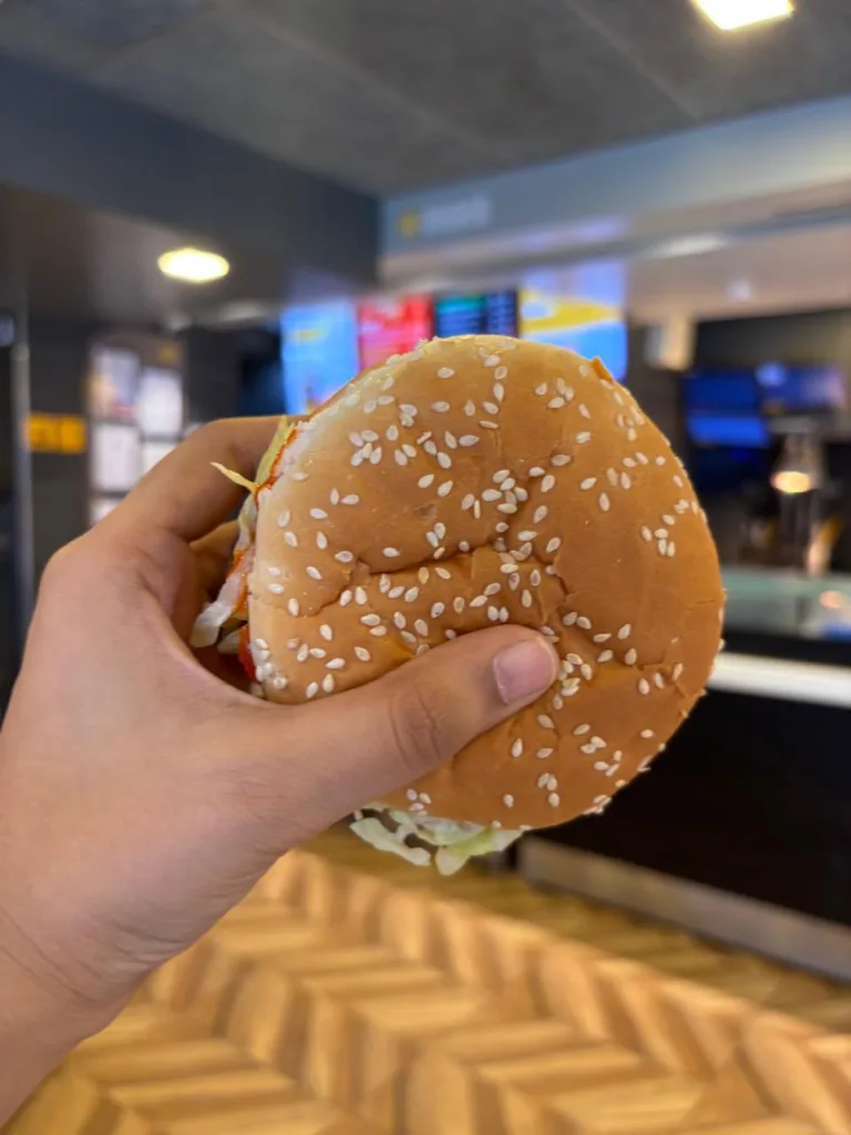 korean mcspicy paneer burger