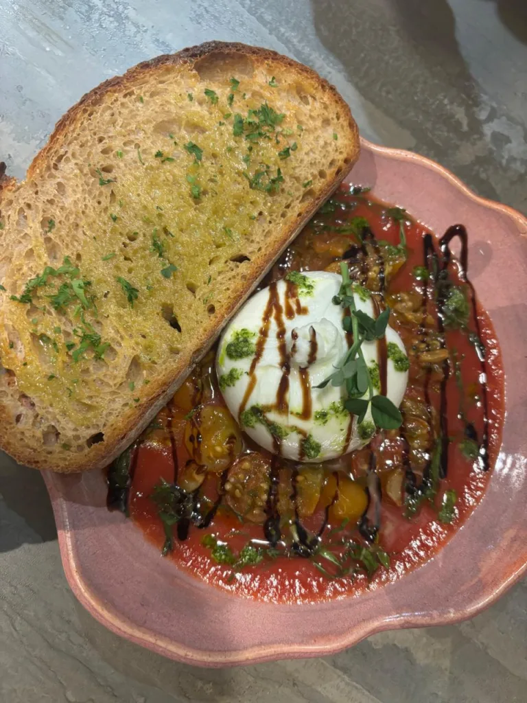 Tomato Burrata Confit slow cafe